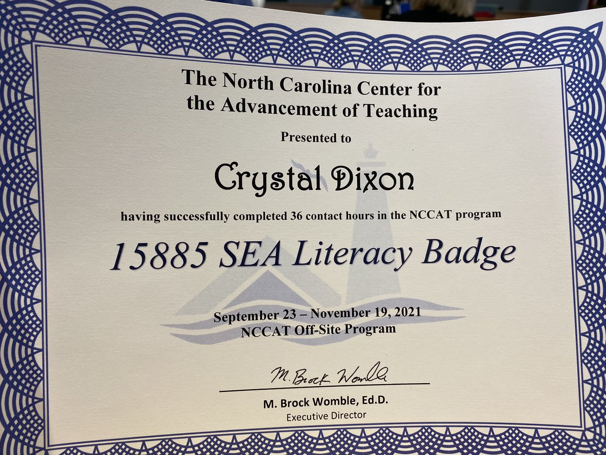 crystaldixon78's tweet photo. Literacy Badge earned….new friends made. Thanks @NCCATNews and my favorite chart partner @jody_mcclenny #chartpaper #whatdidshesay #graduates https://t.co/DybS12jgpc