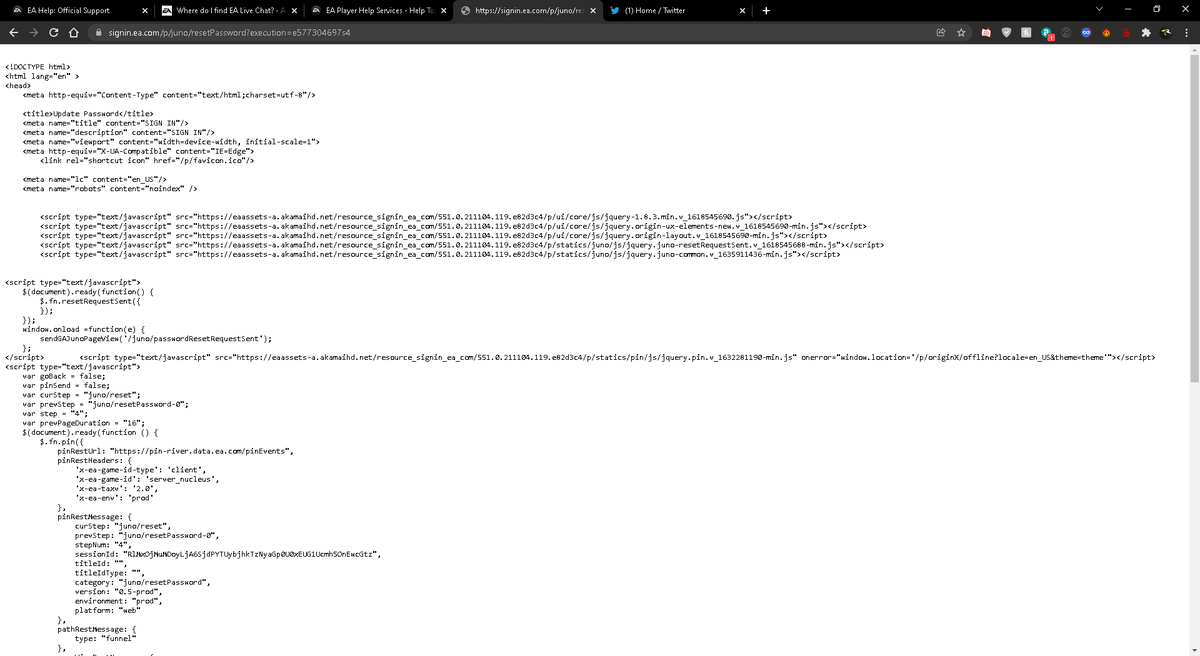 TheRiiceman's tweet photo. @EAHelp i am trying to log in and it says 'Your EA credentials have expired and need to be updated' i click reset my password and this pops up when i enter in the words and my email help! https://t.co/QVeXwwMf10