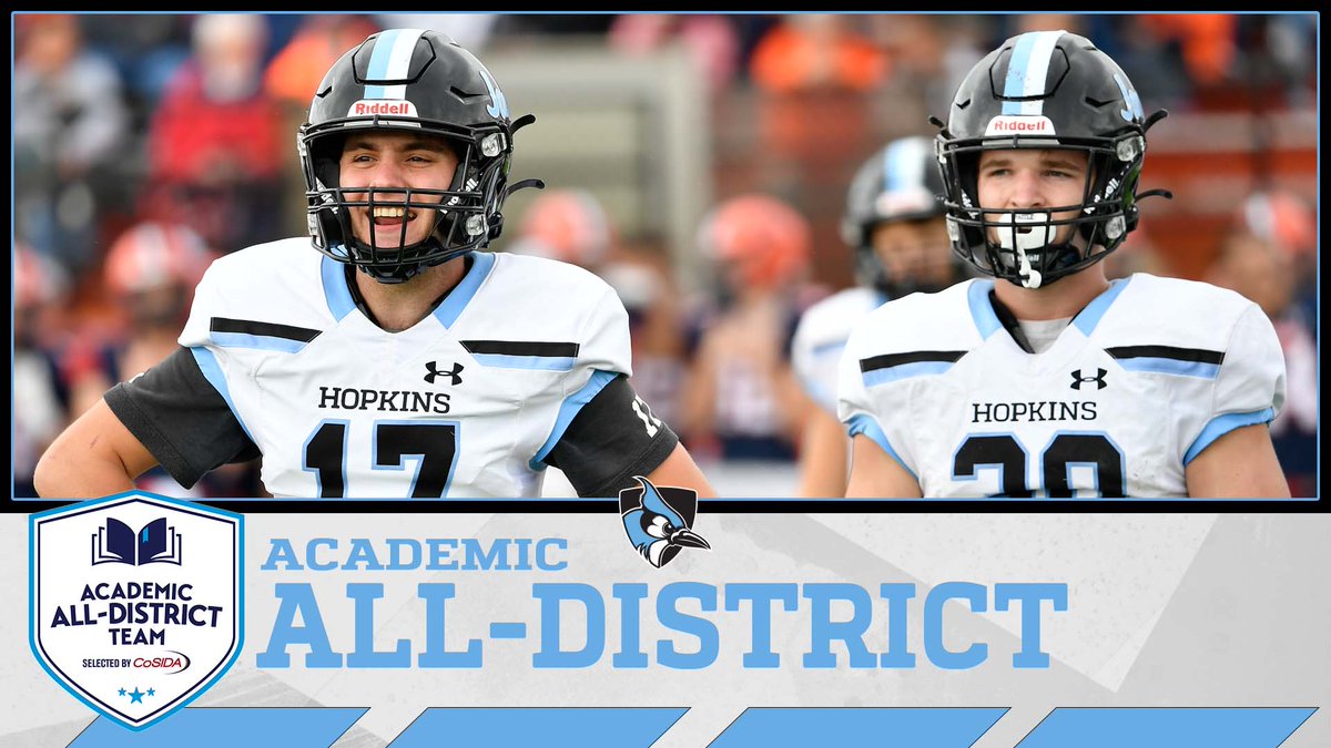 JHU_Football's tweet photo. 2nd year in a row @JHU_Football leads the nation in @CoSIDAnews Academic All-District selections w/ a school-record 14 this year!  #GoHop #ccfb #d3fb

https://t.co/ccWdWO14ZT https://t.co/SgdEdOTlFH