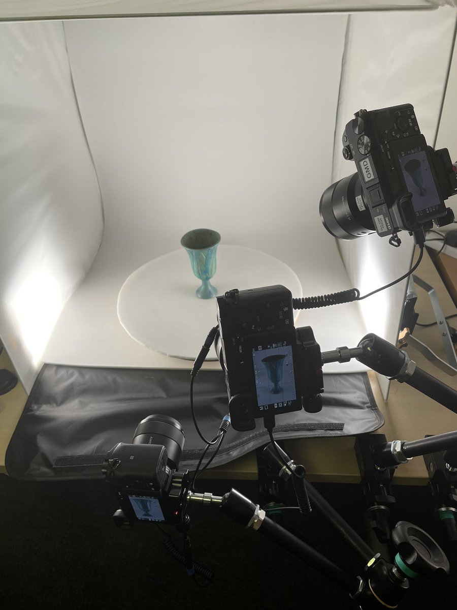 trumerz's tweet photo. Was great to welcome @charlottesrgnt and @ardern_hb &amp; team from @LivUni to @BoltonLMS today

They provided training to staff on how to do photogrammetry on objects from a variety of collections

…tortoises, memorial jugs and an ancient Egyptian lotus cup! https://t.co/8BHVi9852u