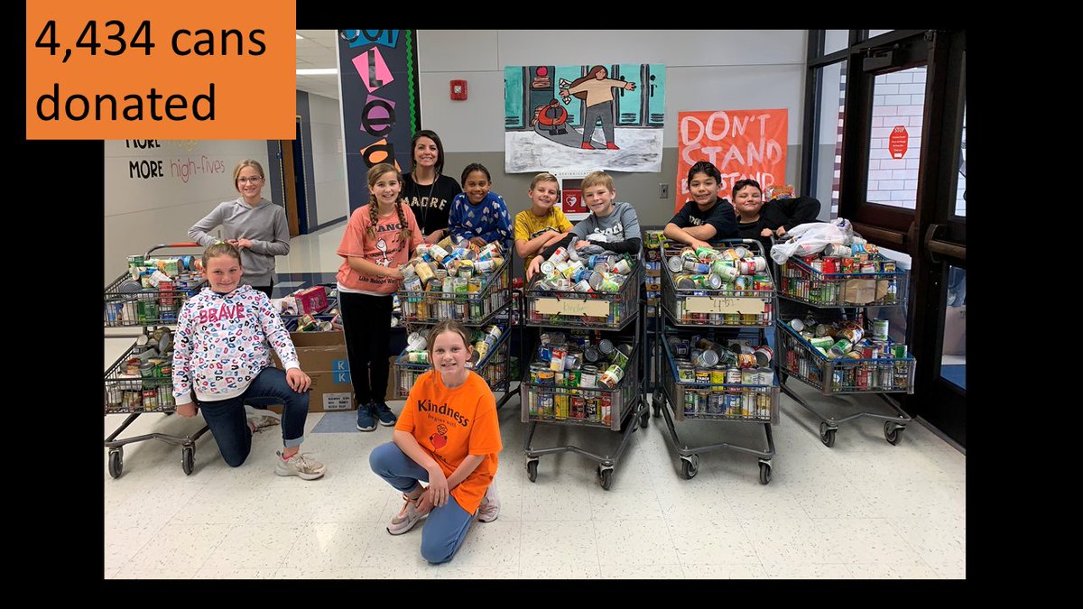 LegacyFISD's tweet photo. Donating 4,434 cans of food to help others in need, Legacy staff and students went above and beyond in their giving to the Upland Mission Food Bank. Way to go Legacy! #FrenshipWay https://t.co/heAMCIKkov