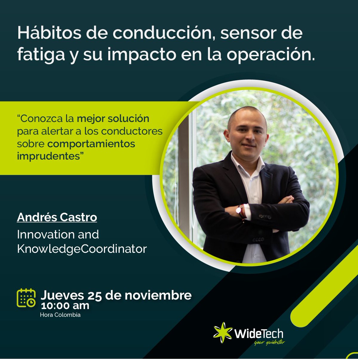 widetechgroup's tweet photo. 📢 ¡Nuevo seminario web!
#Hábitos de #conducción, #sensor de fatiga y su impacto en la #operación.
 
✅Contenido del #Webinar:
✔️Ejemplos de uso
✔️Comprensión de la tecnología de sensor de fatiga para fomentar buenos hábitos de conducción.
✔️Tecnología de inteligencia facial. https://t.co/EZ3Q0PB77n