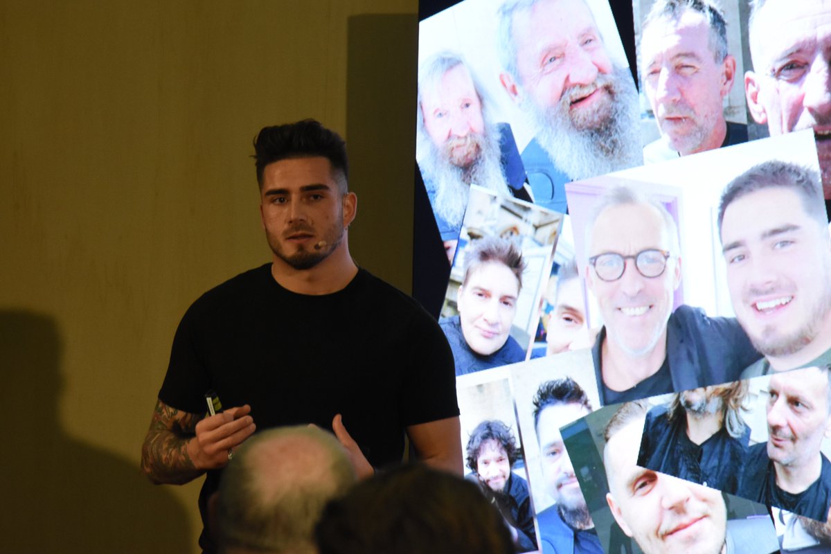 tedxbath2023's tweet photo. @eddiestreetcuts sharing with us his incredible Message of Hope tonight through his journey to sobriety and his work supporting the homeless community #Togetherwethrive #Interconnected2021 #TEDxBath https://t.co/hyTtynavPO