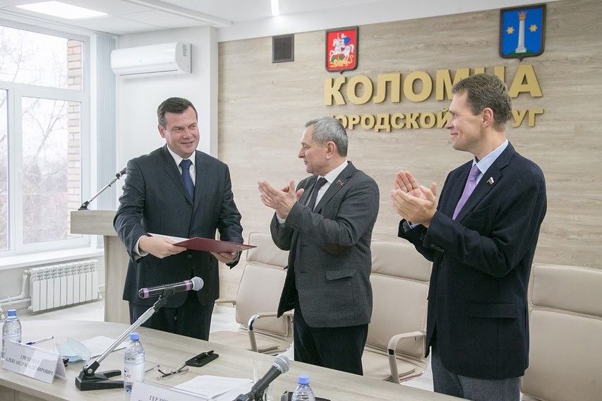 Nikita_Chaplin's tweet image. Поздравляю Александра Владимировича Гречищева с избранием на должность Главы городского округа Коломна.