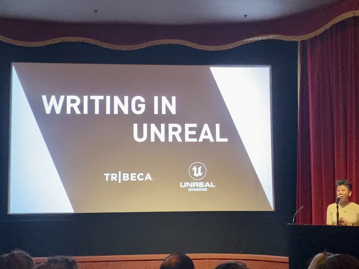 Da_VFX_Chick's tweet image. What a Whirlwind of a week! I was a Previsualization supervisor, an artist and a speaker for the first ever Writing in Unreal - NYC, a @Tribeca &amp;amp; Epic Games program to showcase the power of @UnrealEngine to talented filmmakers - tribecafilm.com/unreal/projects