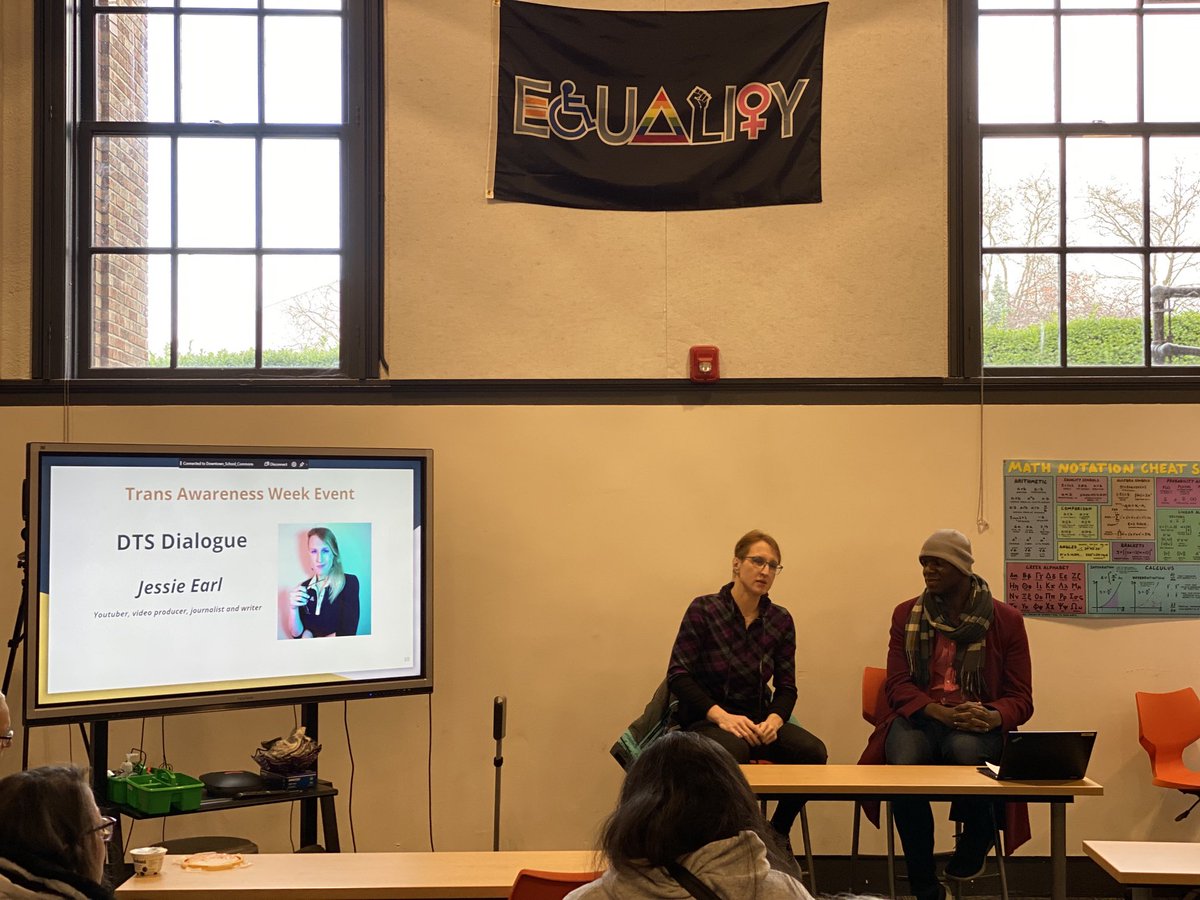 Thanks ⁦@ChrisHDTS⁩ for starting ⁦@DTSchoolSeattle⁩ Dialogs! Today we have ⁦⁦<a href="/jessiegender/">Jessie Earl</a>⁩ talking for Trans Awareness Week. Standing room only in the lunch session!