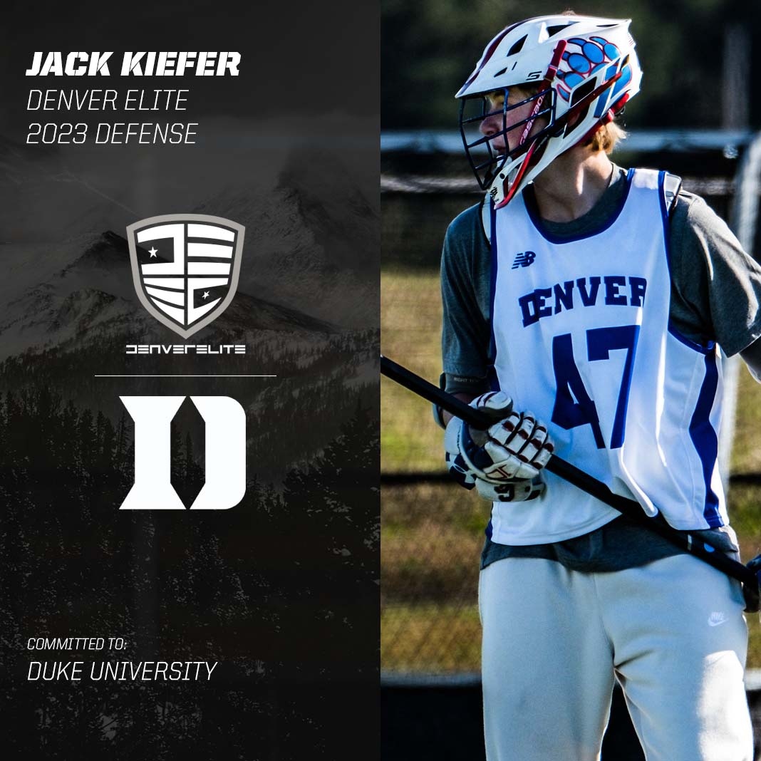 lxtclacrosse's tweet photo. Jack Kiefer, 2023 Defense, Duke University | Big congrats to 2023 D-Elite defenseman Jack Kiefer on his commitment to play lacrosse at Duke University! We have had the privilege of coaching Jack for the past 6 years(!) and couldn't be more excited for him! 
#denverelitecommit https://t.co/KkaRmOmOZc