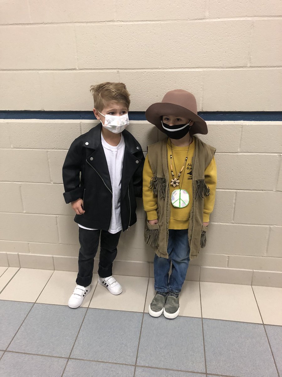 Our spirit day was #pickadecade <a href="/WiseJaguars/">John Wise Jaguars</a> . These kids covered 20s 50s, 60s and 80s :) go jags!