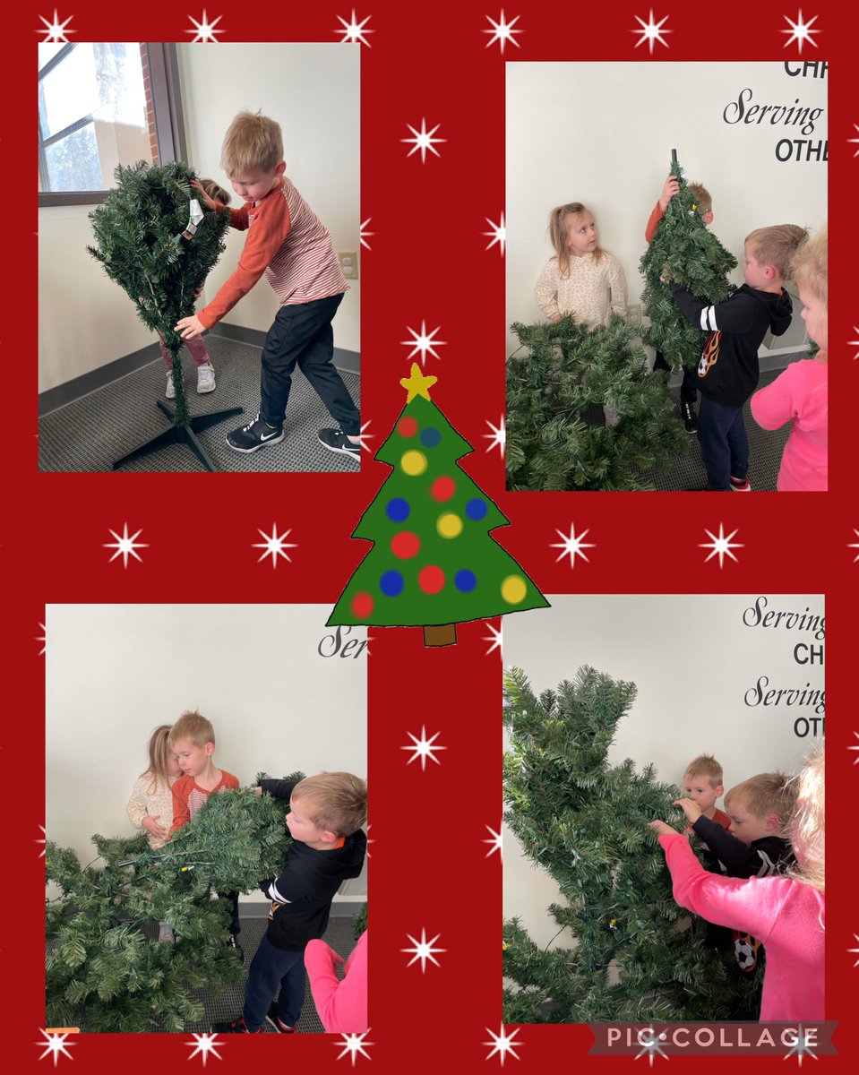CCLSKiessling's tweet photo. Seriously😂! My little elves setting up the Christmas Tree! ❤️🎄❤️ @CCLSChargers https://t.co/A8AG5ZJhyH