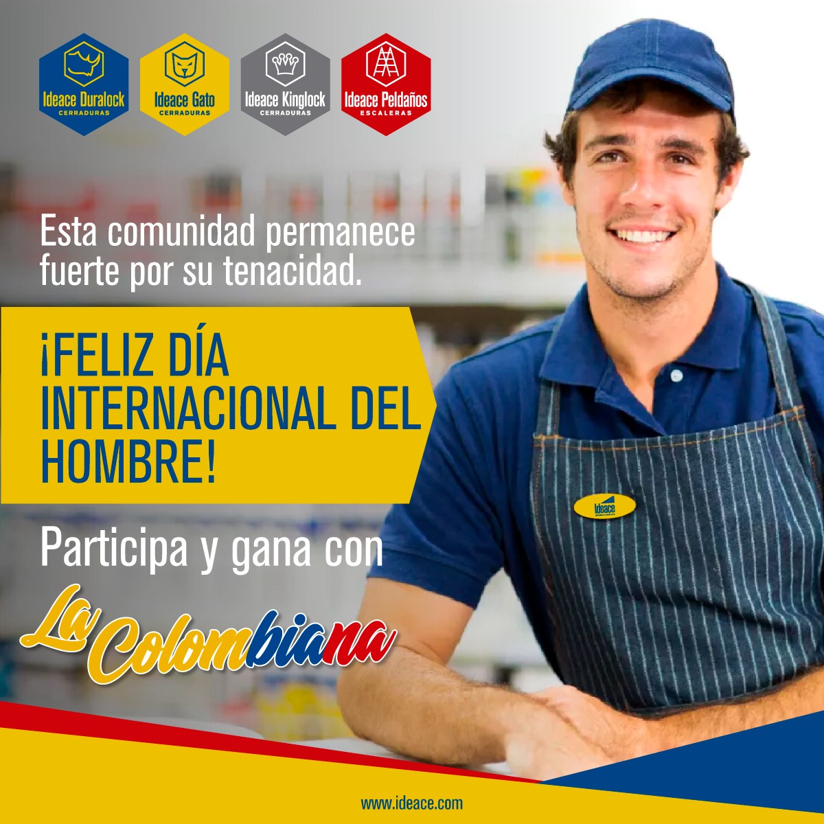 IdeaceSas's tweet photo. ¡El 59% de nuestros seguidores son hombres y hoy queremos celebrar su día! Cuéntanos en los comentarios cuál es tu producto favorito de #LaColombiana, etiqueta a dos amigos hombres y participa por una caja de seguridad para guardar tus objetos más preciados. https://t.co/bPOgh8A6UU