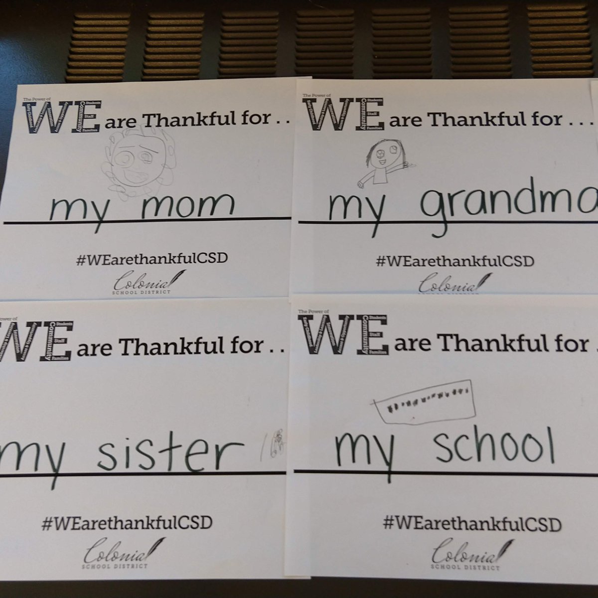 MccarterMs's tweet photo. First graders are thankful for so many things!! #chdreambuilders #WEarethankfulCSD https://t.co/zPDzacf5cq