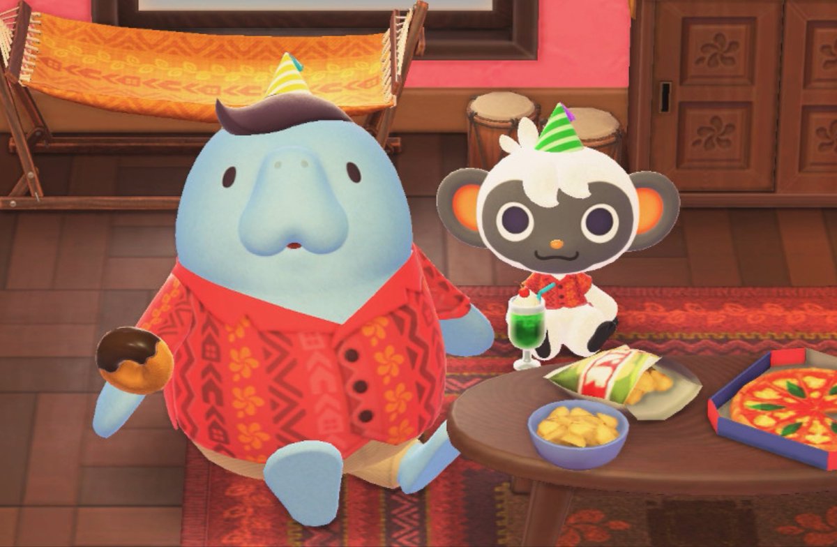 animalcorgsing's tweet photo. crying bc look at the way Wardell holds his donut 🥺 #animalcrossing #acnh #actwt https://t.co/7JUp8Rpow2