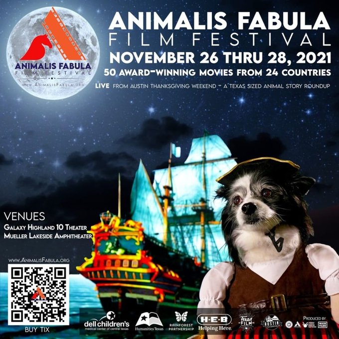 FilmATX's tweet photo. Austin's Animalis Fabula Film Festival is Thanksgiving Weekend (Nov. 26-28) with family screenings of over 50 movies all of which feature or are about animals! Plus @ThatKevinSmith & Harley Quinn Smith will serve as #AniFab Ambassadors!
Details & Tickets: https://t.co/kqSiJKVG4c https://t.co/JVmWGnXuTf