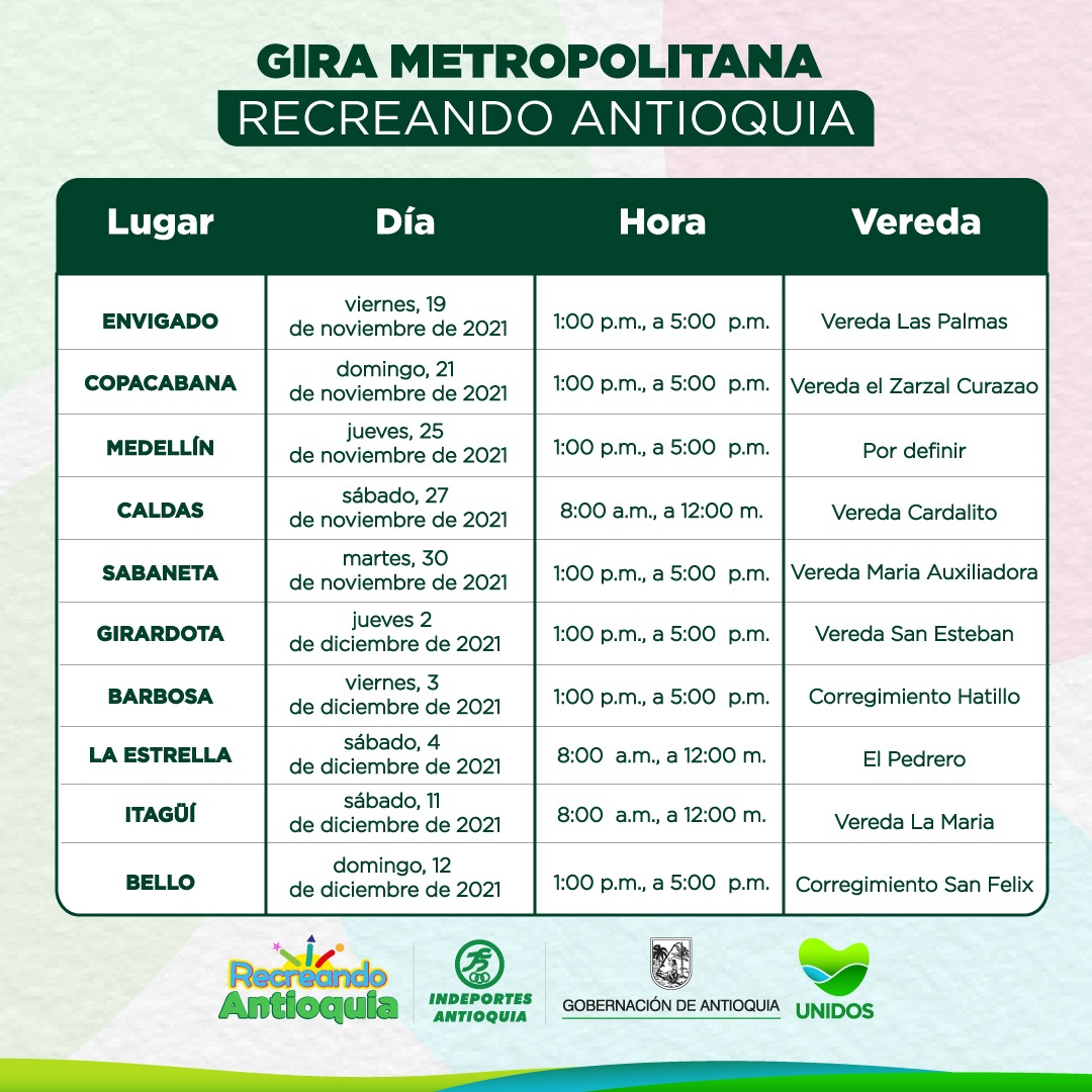 IndeportesAnt's tweet photo. #RecreandoAntioquia| 🎉Hoy viernes 19 de noviembre, se dio inicio a la Gira Metropolitana Recreando Antioquia de Indeportes, en el municipio de 📍Envigado, vereda Las Palmas, con más de 100 participantes. 
#UnidosPorElDeporte #UnidosPorLaVida @GobAntioquia   @MinDeporteCol https://t.co/vep3oY3IJo