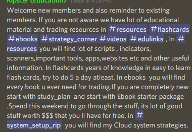 ripster47's tweet photo. #followertips #newbietips
Shorten your learning curve , review all my #tradingtips and spend time in free educational discord this weekend
No one on Fintwit has gathered and organized so much Educational Content in one place; so help yourself https://t.co/YO6TwR7bCO https://t.co/Z5TtTzoetC