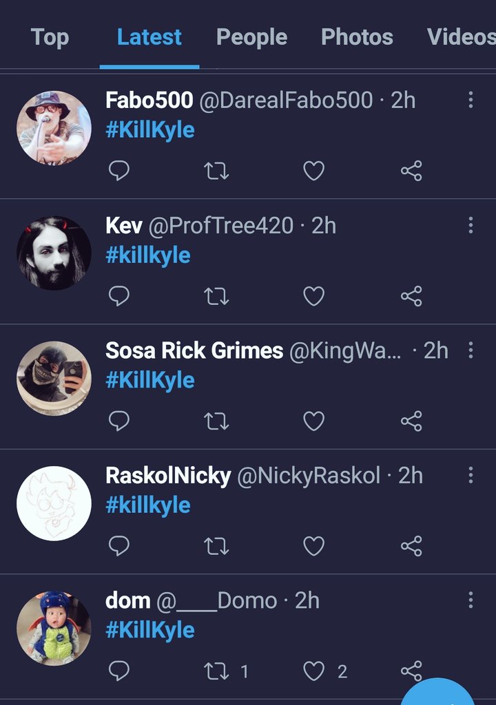 1st5d's tweet image. Would love to know if people are being paid to tweet #KillKyle

Who&apos;s behind these profiles?

Worth investigating imo
⬇️⬇️
@KenoshaPolice @wistatepatrol
@Kenosha_News @KenoshaCounty
@FBI @FBIMilwaukee @JackPosobiec 
#KyleRittenhouse #KyleRittenhouseTrial
#KyleRittenhouseVerdict