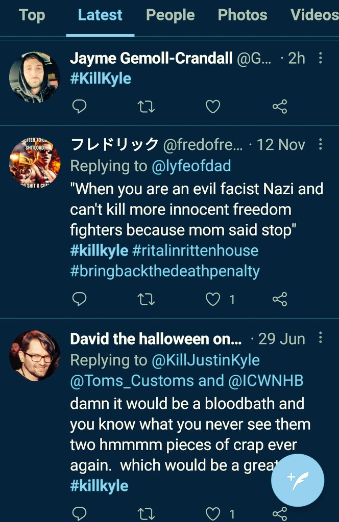 1st5d's tweet image. Would love to know if people are being paid to tweet #KillKyle

Who&apos;s behind these profiles?

Worth investigating imo
⬇️⬇️
@KenoshaPolice @wistatepatrol
@Kenosha_News @KenoshaCounty
@FBI @FBIMilwaukee @JackPosobiec 
#KyleRittenhouse #KyleRittenhouseTrial
#KyleRittenhouseVerdict