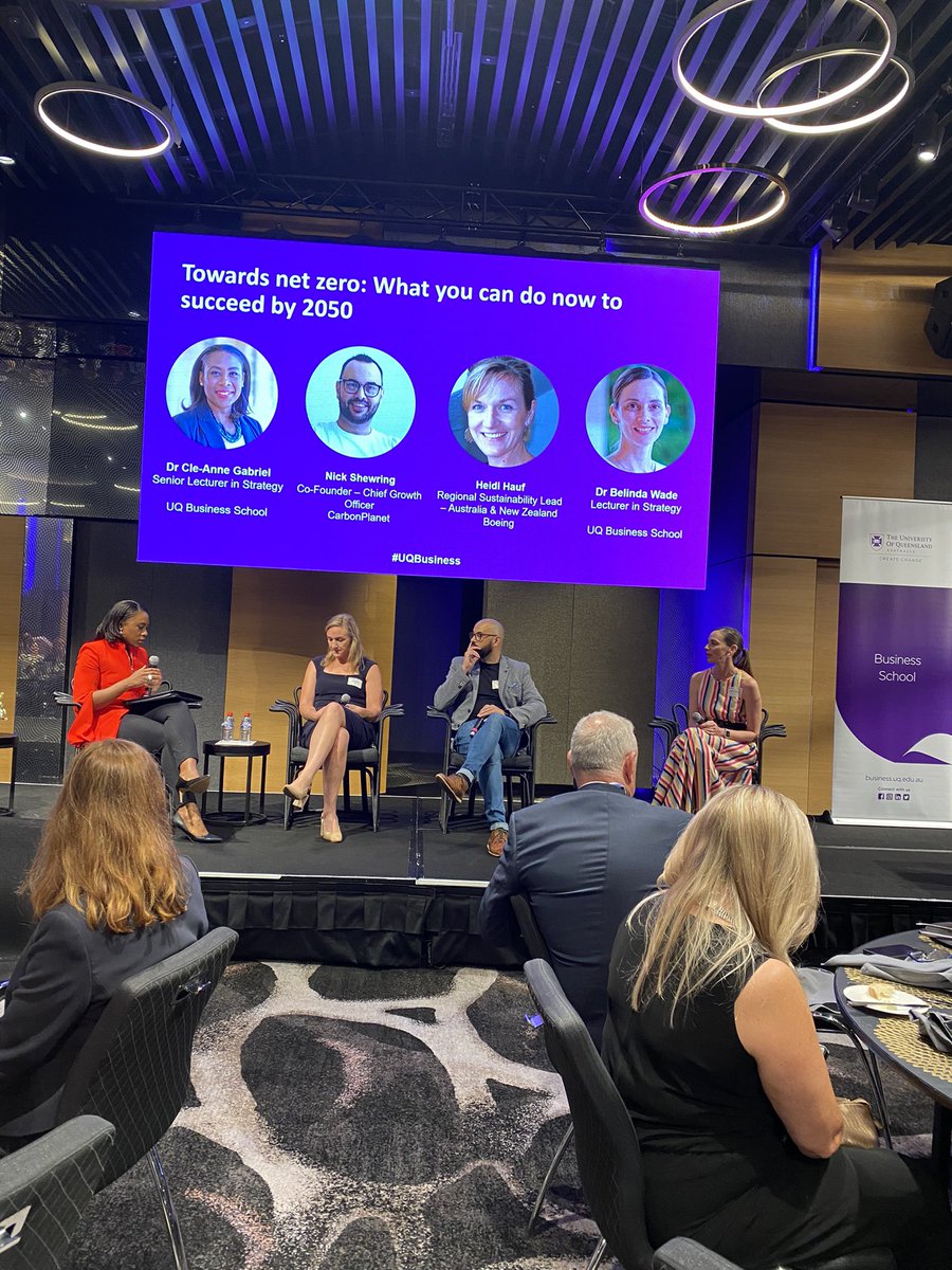 skelly8888's tweet photo. A timely focus on #sustainability #CarbonMarkets @UQ_Business lunch- great panel discussion led by @CleAnneGabriel @DrBelindaWade - act now, renewables investment, scrutiny of supply chain critical - thanks @Raynuha @juanita_maiden @ashutoshmisra70 for joining https://t.co/5U3EZqqhfJ