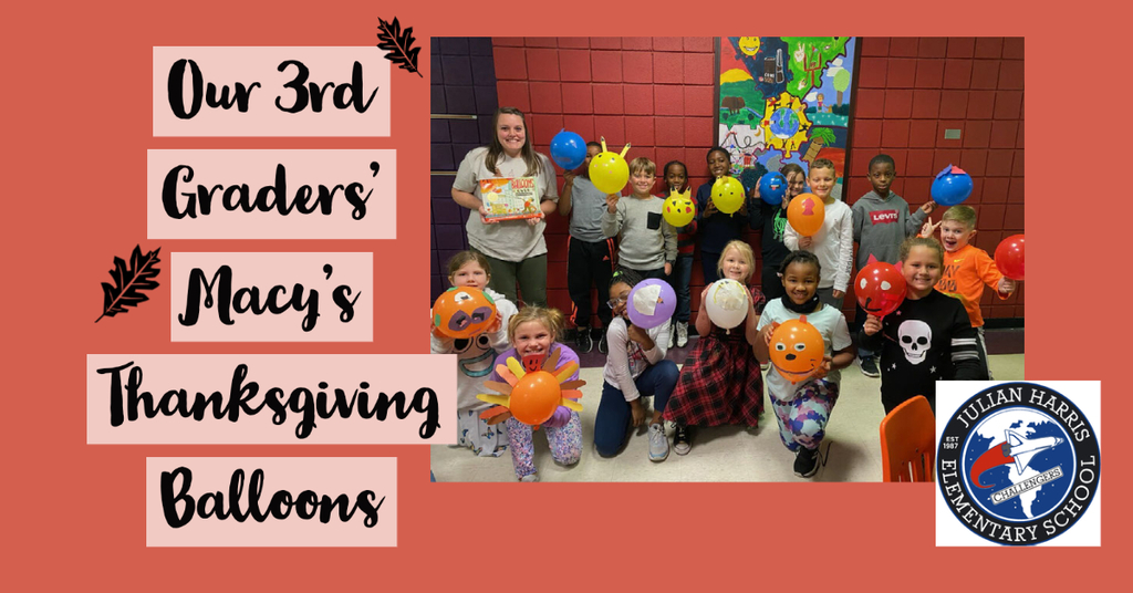 JHESChallengers's tweet photo. Mrs. Couch's Class made Macy's Thanksgiving Parade Balloons in class today! Gobble, gobble! https://t.co/z3jRYI5weZ