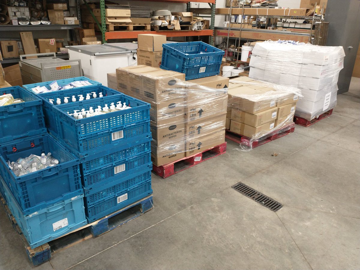 Thank you Waterville Kroger for the donation of hand sanitizer, alcohol wipes and antimicrobial hand soap to Anthony Wayne Schools. Four pallets!  We'll put it good use!!