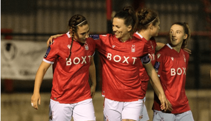 petermannwriter's tweet photo. It was an enjoyable night under the lights last night for @NFFCWomen in the @FAWNL, registering another, comfortable, 4-0 win, this over #LoughboroughLightning - report via @SportNottm https://t.co/aETxxATbGe #womensfootball #forestfootball https://t.co/AsAbnz5a3a