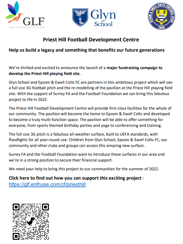 EpsomColtsGirls's tweet photo. *** Breaking News *** - Priest Hill Football Development Centre - please click link to find out how you can support this exciting project! https://t.co/lbgGlIqQN1 
Please like and retweet and show your support 💙⚽️ https://t.co/I5cPdJiJcv