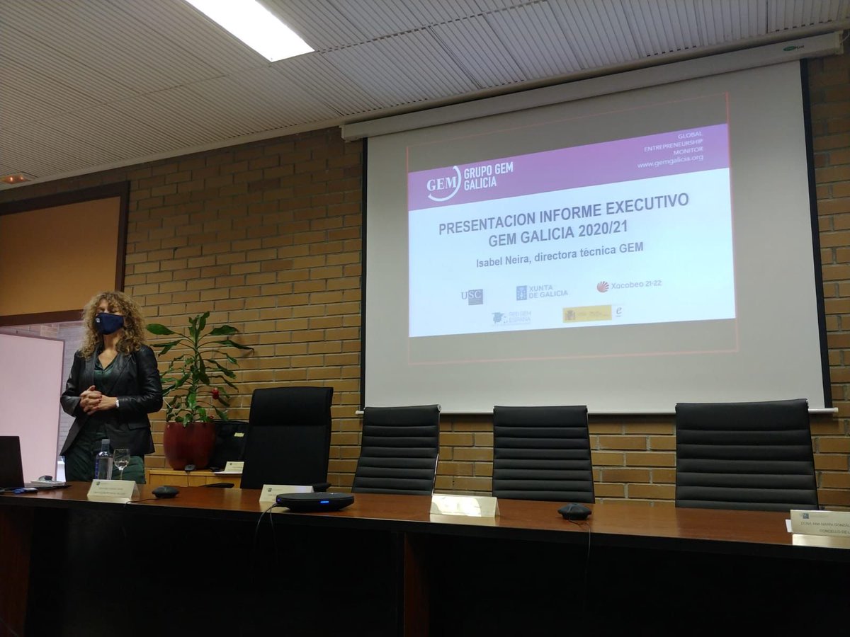 GrupoGEMGalicia's tweet photo. Hoy, coincidiendo con el #DíaDeLaMujerEmprendedora, presentamos en 📍 la @facultadadelugo el 'Informe Ejecutivo GEM Galicia 2020 -2021'.

Consulta la nota de prensa de la jornada 🔗 https://t.co/Dix02LYpSe 

'Informe Ejecutivo GEM Galicia 2020 -2021' 🔗 https://t.co/y2r8OSl03Y https://t.co/J6nducyQOe