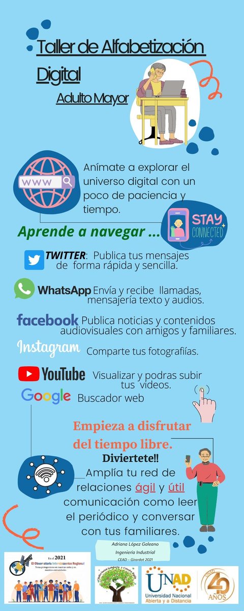 AdriLopez87's tweet photo. Animemos al adulto mayor a interactuar con la tecnología, Comparto #SERVICIOSOCIALUNADISTAENCASA con el 
@ElOIRdelaRegion. Compañeros los invito @jabulap @LahuraRekena @Felipeg036 @Julyferluna @Tatiana17742781 @Julyferluna @mauromerchan6 @Alexis_SBo @DavidBellon90 @NorelyVelez. https://t.co/bLlWIhNB52