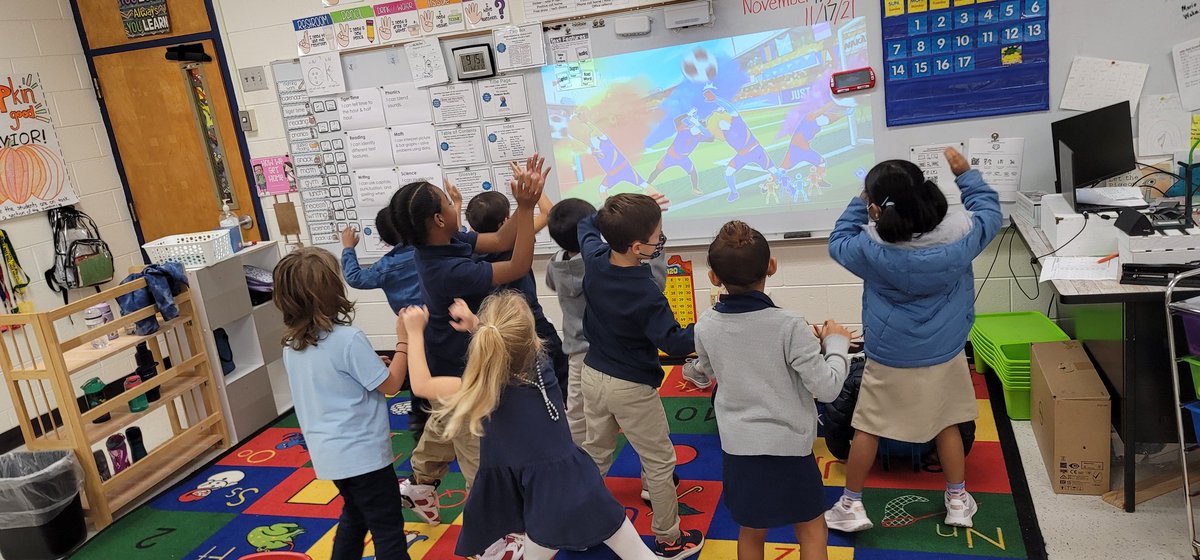 Some highlights from this week. This week students got a chance to practice their magic e skills by playing a board game with a partner. Then they fell in love with their new favorite Just Dance brain break, "Waka Waka"!