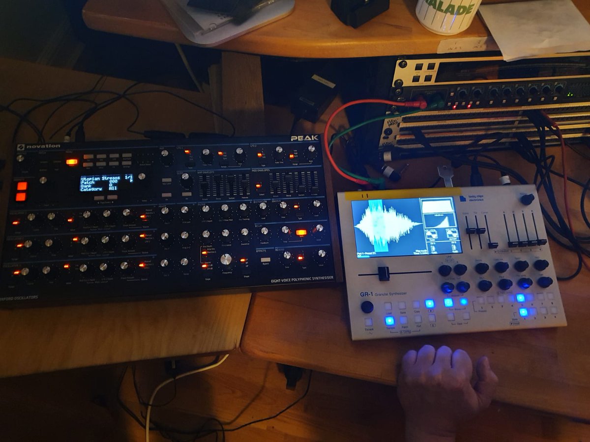 showstopper - big credit to tom for this one.We’d finished the lp and he was brave enough to know it needed more songs. he came up with the idea, good lad. Its a real collab. We did pads on the peak and tasty chips which is probs my fav bit of gear atm #timstwitterlisteningparty