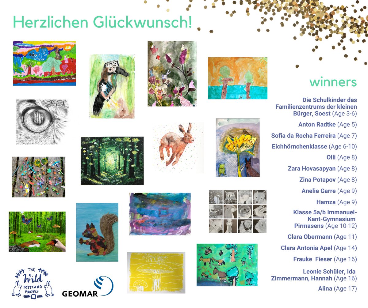 WildPostcard's tweet photo. Congratulations to the winners of our WPP@Germany 2021 competition! We look forward to meeting all of you at the awards ceremony &amp; postcard launch… And to sharing your creative depictions of Germany’s biodiversity with the rest of the world! #biodiversity #nature #wildlife #art https://t.co/w8nbCt8pzl