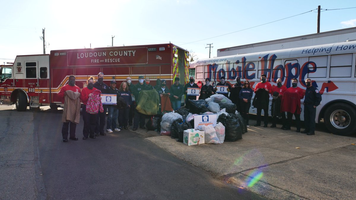 LoudounFire's tweet photo. Today we delivered the gift of warmth to @MobileHopeLC and the @LoudounCoGovt Homeless Shelter. Thank you to everyone that donated to our Annual Coat Drive this year, and helped us set a new record in donations!

@Chief600KJ @LCFR_DCTRAINING @IAFF3756 @LCFFFoundation https://t.co/9NQbvgI6rl
