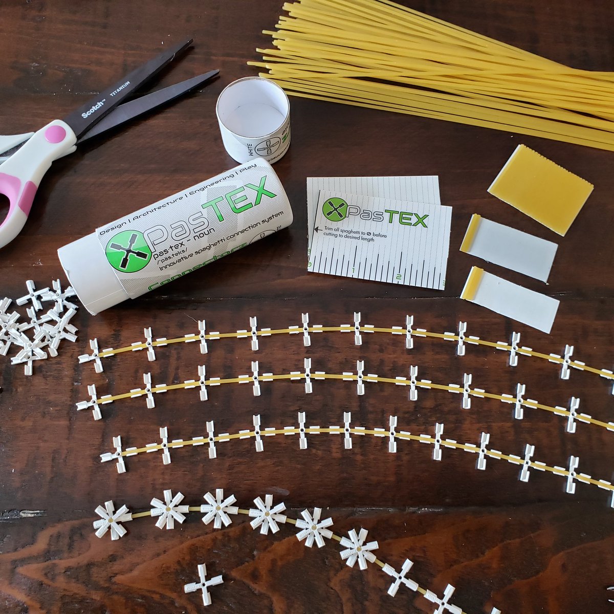 _PasTEX's tweet photo. When building, creating an assembly line is a great way to improve efficiency and reduce mistakes. It's also really satisfying to see what patterns evolve along the way. These are some spaghetti baskets we're building. Stay tuned to see what they are for. Happy #STEM'ing! https://t.co/egg19tUnXQ