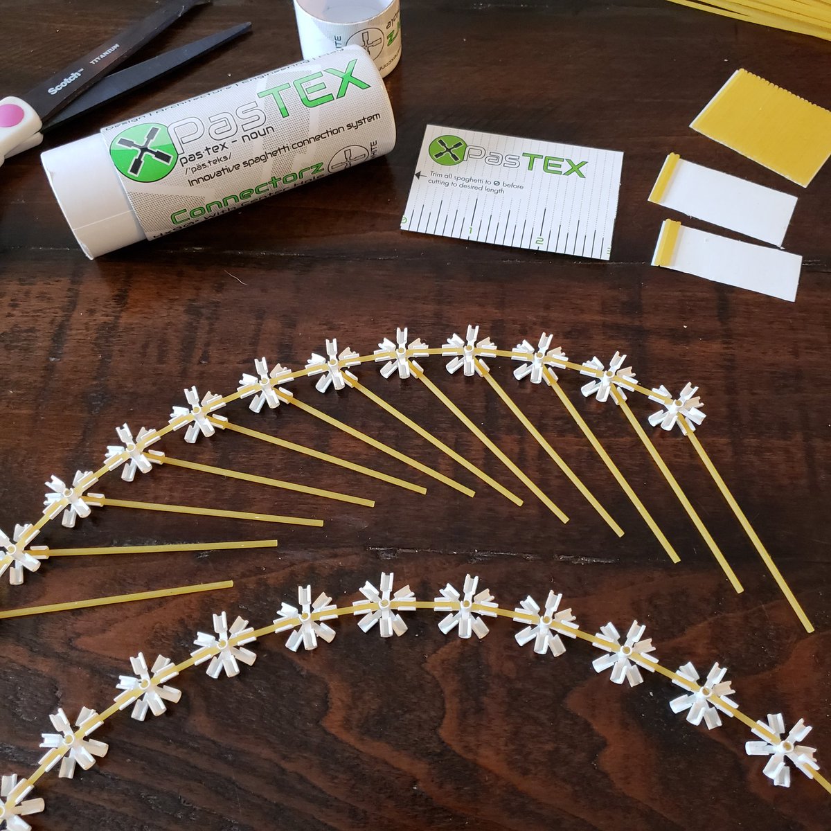 _PasTEX's tweet photo. When building, creating an assembly line is a great way to improve efficiency and reduce mistakes. It's also really satisfying to see what patterns evolve along the way. These are some spaghetti baskets we're building. Stay tuned to see what they are for. Happy #STEM'ing! https://t.co/egg19tUnXQ
