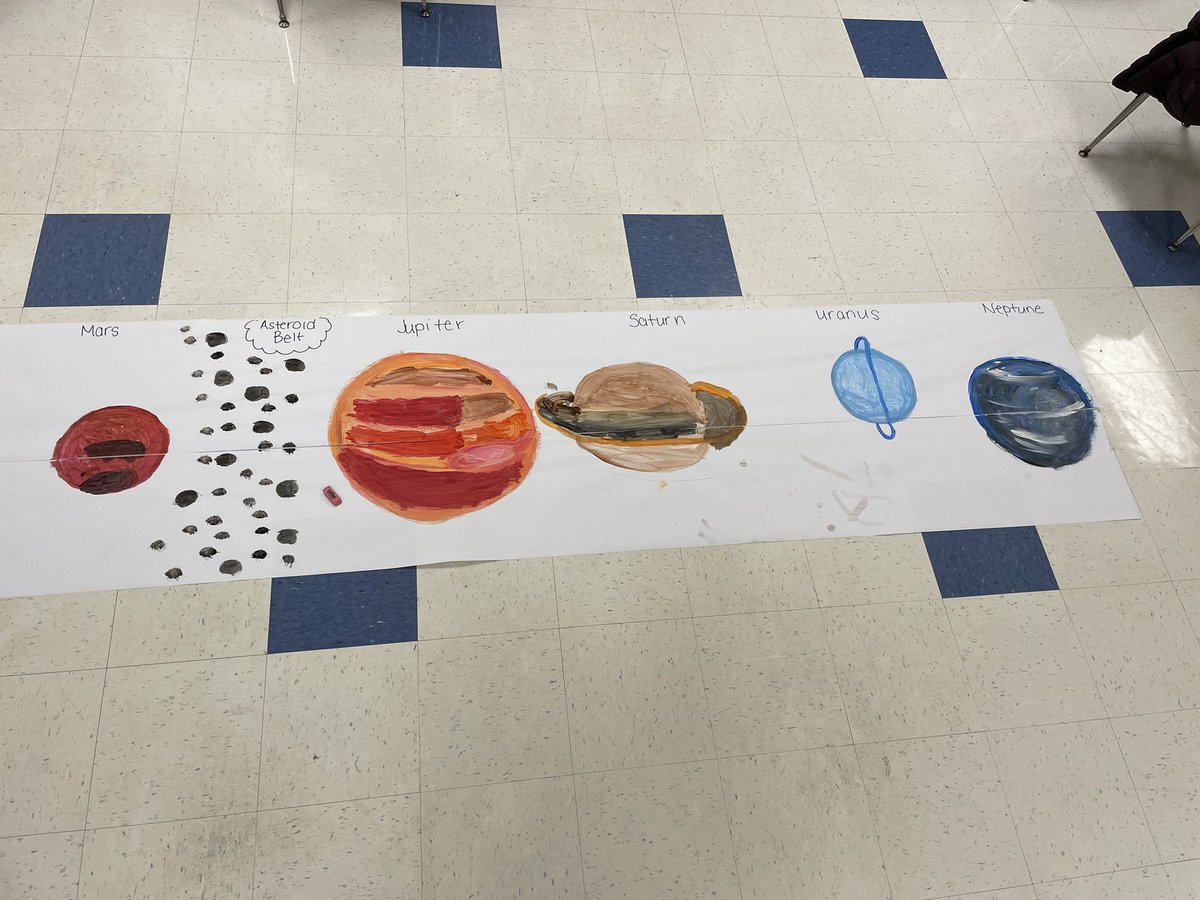 mrssaldino's tweet photo. Amazing art work today in science! We had so much fun painting our planets! https://t.co/nleDY6nc9e