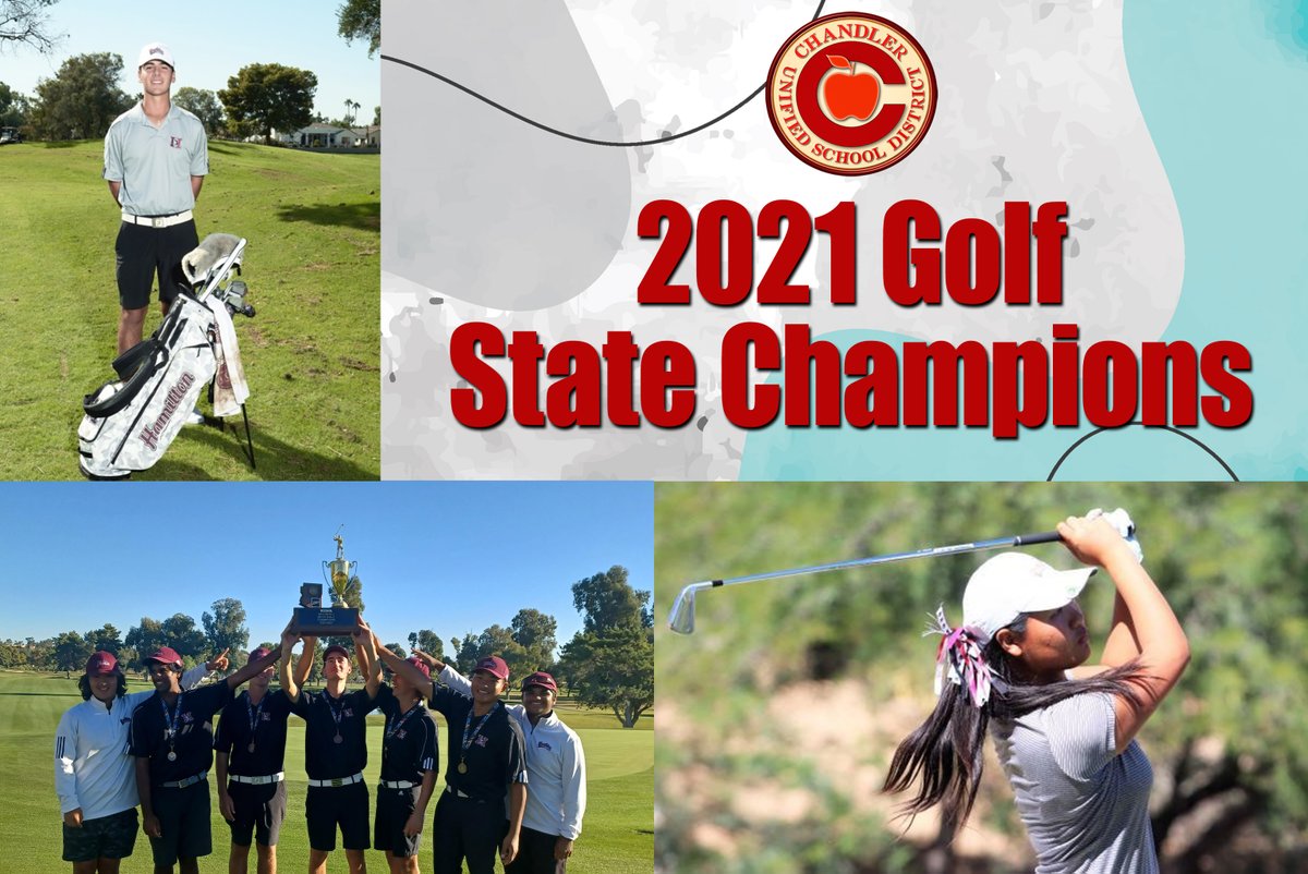 Sports Spotlight: <a href="/Hamilton_High/">Hamilton High School</a> boys golf won its 9th overall Division I State Championship in Fall 2021. Also, junior Jenny Seo and sophomore Vincent Cervantes won individual state championships. Congratulations, Huskies! ⛳️#WeAreChandlerUnified