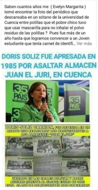 alexand_rengifo's tweet photo. #RedDeTuiterosDemocraticos #EcuadorSinCorreistas #LaDecadaRobada #CrisisCarcelaria  Esto me acabo de encontrar sobre DORIS SOLIZ la verdad que en aquellos tiempos de la #DecadaRobada estábamos siendo gobernados por delincuentes https://t.co/y41ExVDA5F