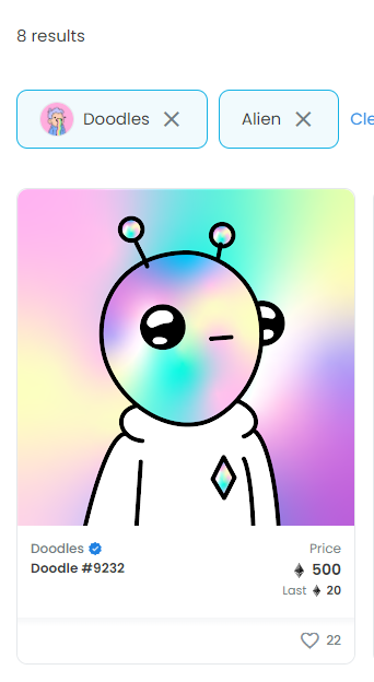 Carlini8's tweet photo. If I sent my new @doodles #alien to the @PurrnelopesCC KittyVault never to see the light of day again would that boost the floor value by 500 ETH? https://t.co/YMcdSAZJSb