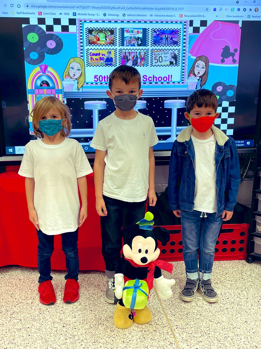 RedMillMickeys's tweet photo. 50 days of Mickey friendship! What a great way to celebrate!โค๏ธ@RMESPrincipal @NclKeros #RedMillRocks https://t.co/438YvxGpcE