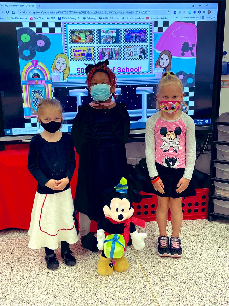 RedMillMickeys's tweet photo. 50 days of Mickey friendship! What a great way to celebrate!โค๏ธ@RMESPrincipal @NclKeros #RedMillRocks https://t.co/438YvxGpcE