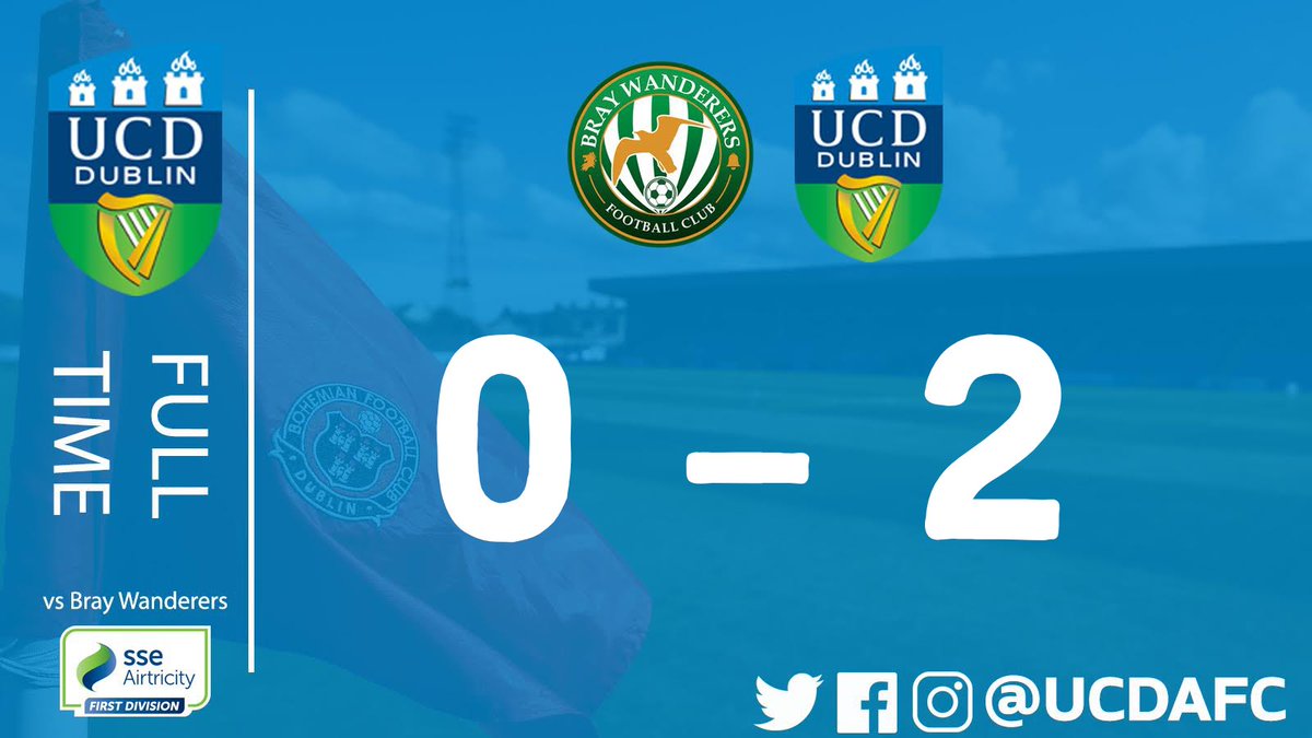 UCDAFC's tweet photo. FULL TIME | HUGE WIN as second half goals from Colm Whelan and Paul Doyle fire us into next weeks playoff final! We will confirm details as soon as possible! Thank you for your brilliant support tonight! 🔵⚽️ #COYBIB

Bray Wanderers 0 - 2 UCD AFC https://t.co/ZunxNcaXMd