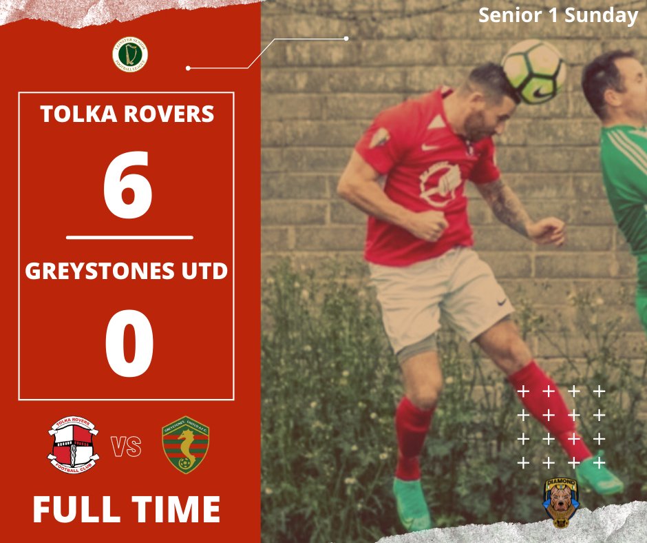 Tolka Rovers AFC (@tolkaroversafc) on Twitter photo π΄βͺ ππππππ π ππππππ π΄βͺ
β½οΈβ½οΈβ½οΈ Dean Paget
β½οΈ David Gilshenan
β½οΈ Sean Kane
β½οΈ James Woods
<a href="/LSLLeague/">Leinster Senior League</a> #LSLLiveScore <a href="/GreystonesUtd/">Greystones United AFC</a> π΄βͺ ππππππ π ππππππ π΄βͺ
β½οΈβ½οΈβ½οΈ Dean Paget
β½οΈ David Gilshenan
β½οΈ Sean Kane
β½οΈ James Woods
<a href="/LSLLeague/">Leinster Senior League</a> #LSLLiveScore <a href="/GreystonesUtd/">Greystones United AFC</a>