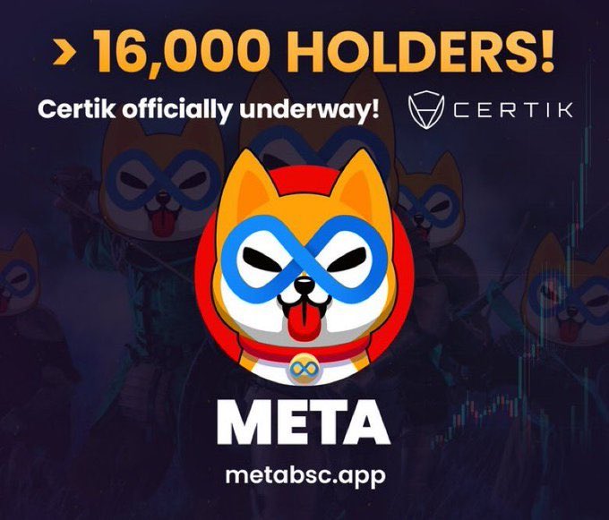 swapogwapo's tweet photo. 🐶🚀😍 @META_Shiba ($META) just keeps getting bigger!  Huge #SHIB reflections are encouraging HODLing!

Certik is now officially underway: https://t.co/NNJiuFRvfk

#METAShiba #BSCGems 

Info: https://t.co/ZTFmbhi4FJ https://t.co/6z3vNUSz9l