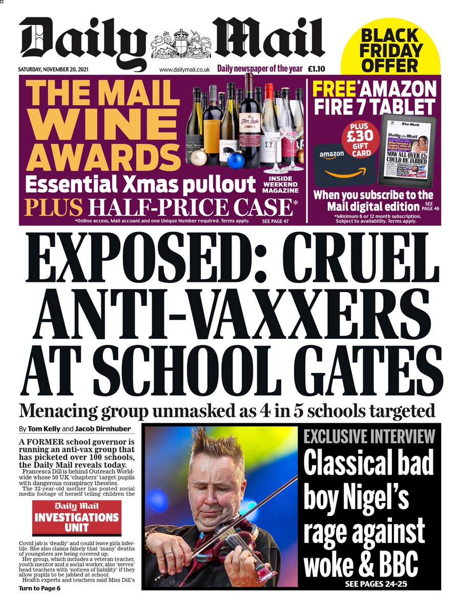 BBCHelena's tweet image. Daily Mail: 

Exposed: Cruel anti-vaxxers at school gates #tomorrowspaperstoday