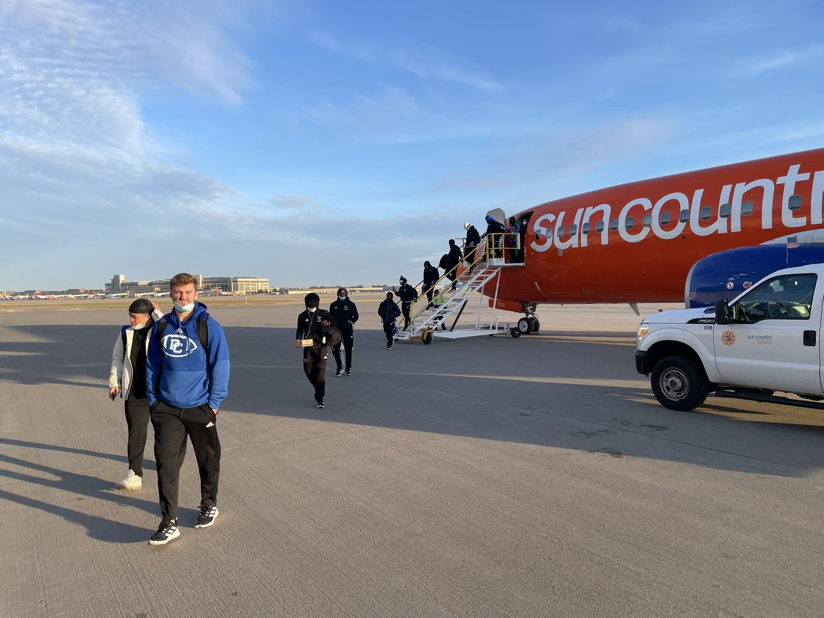 BlueHoseFB's tweet photo. We’ve made it to Minneapolis ahead of tomorrow’s matchup with St. Thomas. 

#GoBlueHose #PCGoForIt https://t.co/miEWcdgI3i