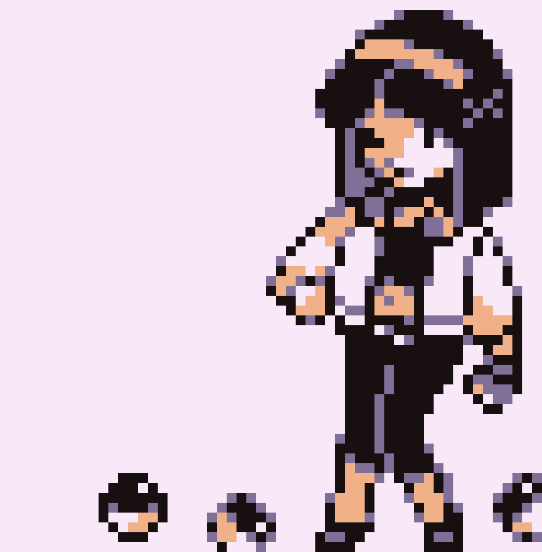 ProphetPixel's tweet image. My fan character for #pixel_dailies @pixel_dailies #pixelart 1st gen Pokemon trainer, Trainer Purple!