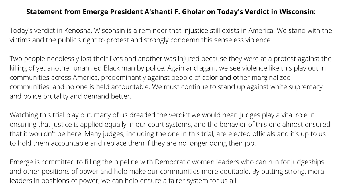 EmergeWI's tweet photo. Statement on today's verdict in Wisconsin: https://t.co/4bNFfkBwrj https://t.co/t3wilKu7cH