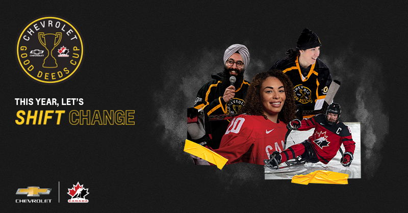 Chevrolet #GoodDeedsCup is back, and this year we have a new mission – to Shift Change and make hockey more inclusive than ever. Learn more at ChevroletGoodDeedsCup.ca