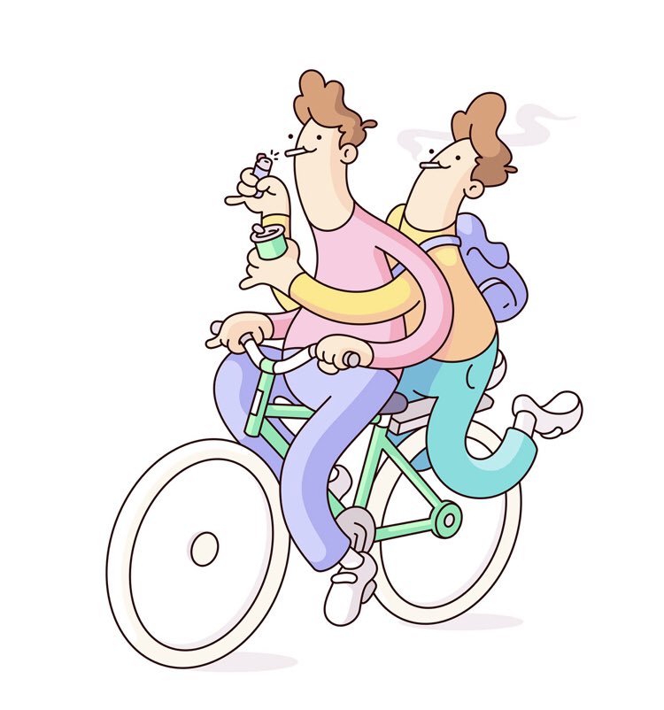 smokefreenfts's tweet photo. According to @doodles artist @byburnttoast, cigarettes are an inevitable routine part of life. Look how fun and chill they are! 

In reality cigarettes lead to the early death of 50% of smokers, and promoting them in popular culture encourages young people to start smoking
1/2 https://t.co/Ik6Sjl3Lth