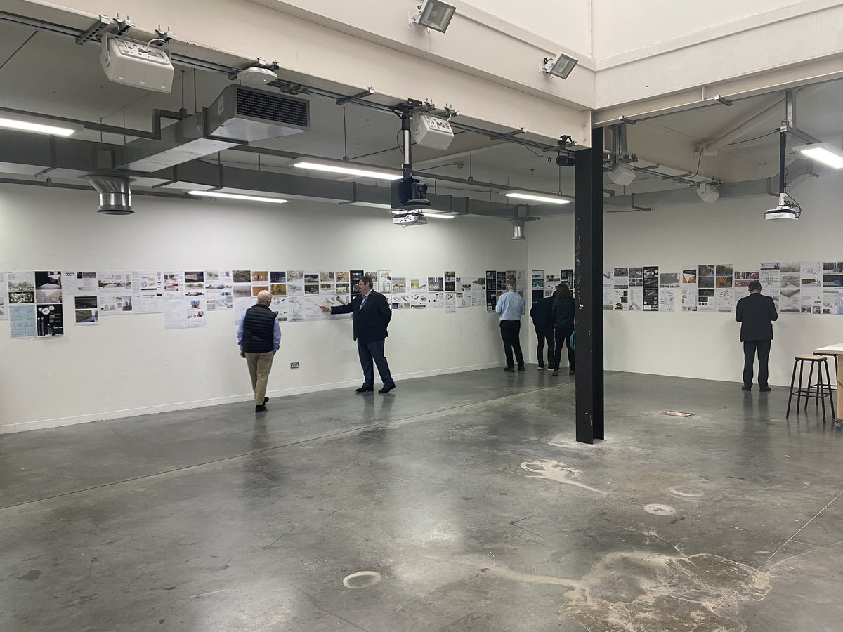 AlexScottWhitby's tweet photo. Yesterday @ACEatUEL hosted the shortlisting of the #BroadgatePrize
56 team entries received from over 200 students from the architecture &amp; physical design cluster. 7 teams shortlisted, winning team will realise their vision.#WTS @WeAreMcAlpine @BritishLandPLC @3XN_GXN @alisonlcox https://t.co/BXXVIgVGEF